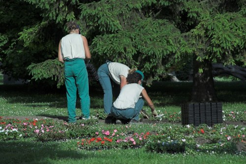 Team performing garden disposal and cleanup